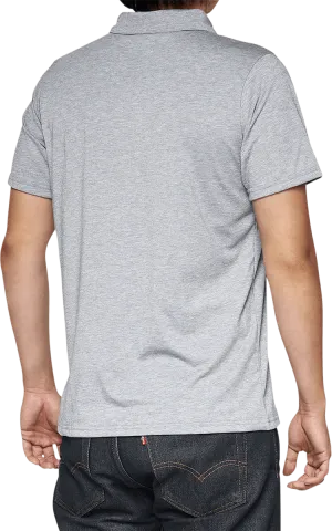 100% Corpo Polo Shirt - Heather Gray/White - XL 35019-252-13