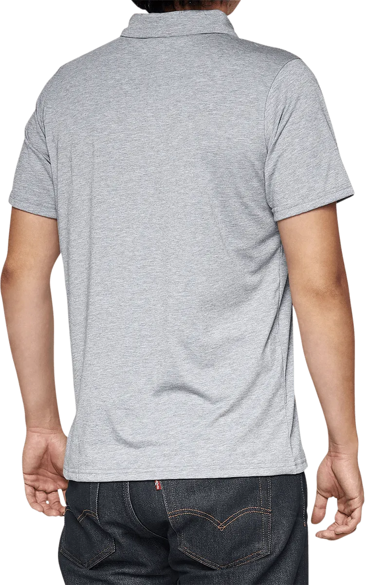 100% Corpo Polo Shirt - Heather Gray/White - XL 35019-252-13