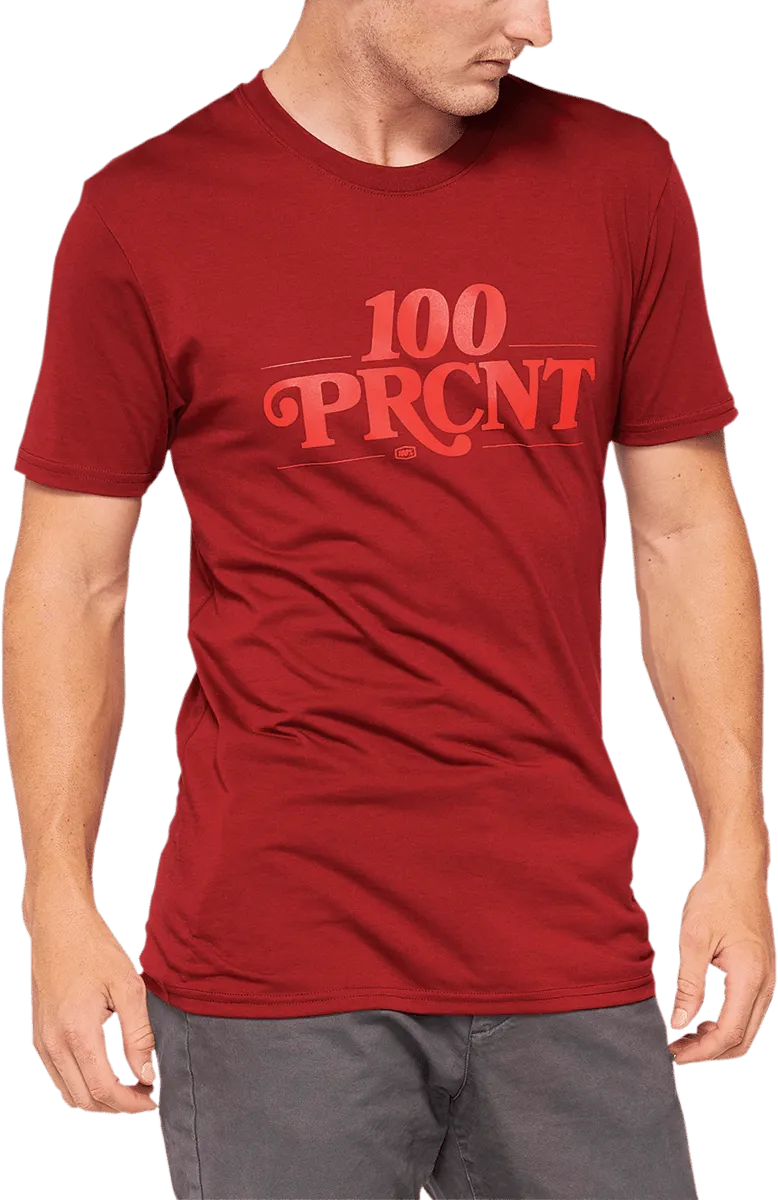 100% Searles Tech T-Shirt - Brick - Medium 35027-068-11