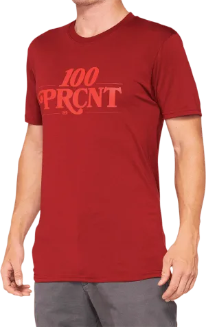 100% Searles Tech T-Shirt - Brick - Medium 35027-068-11