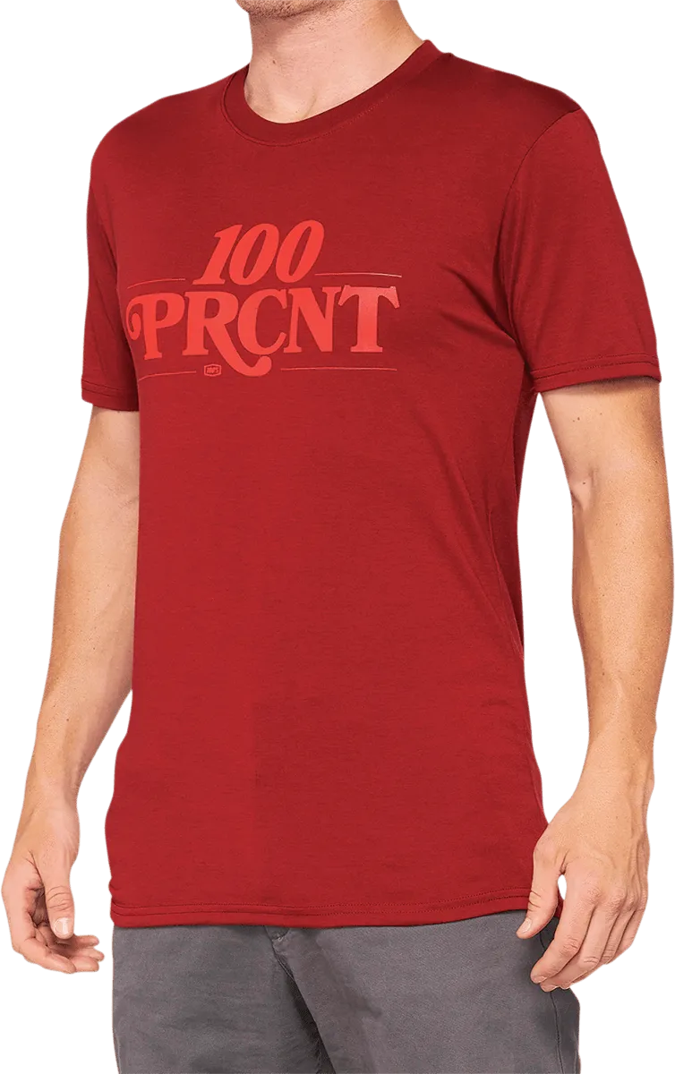 100% Searles Tech T-Shirt - Brick - Medium 35027-068-11