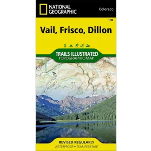 108 Vail - Frisco -Dillon Map Colorado