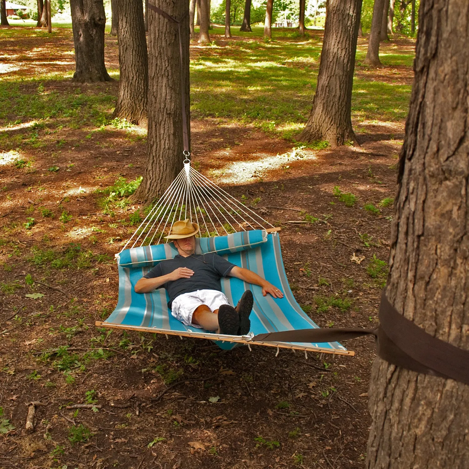 13' Quick Dry Hammock Bed with Bolster Pillow