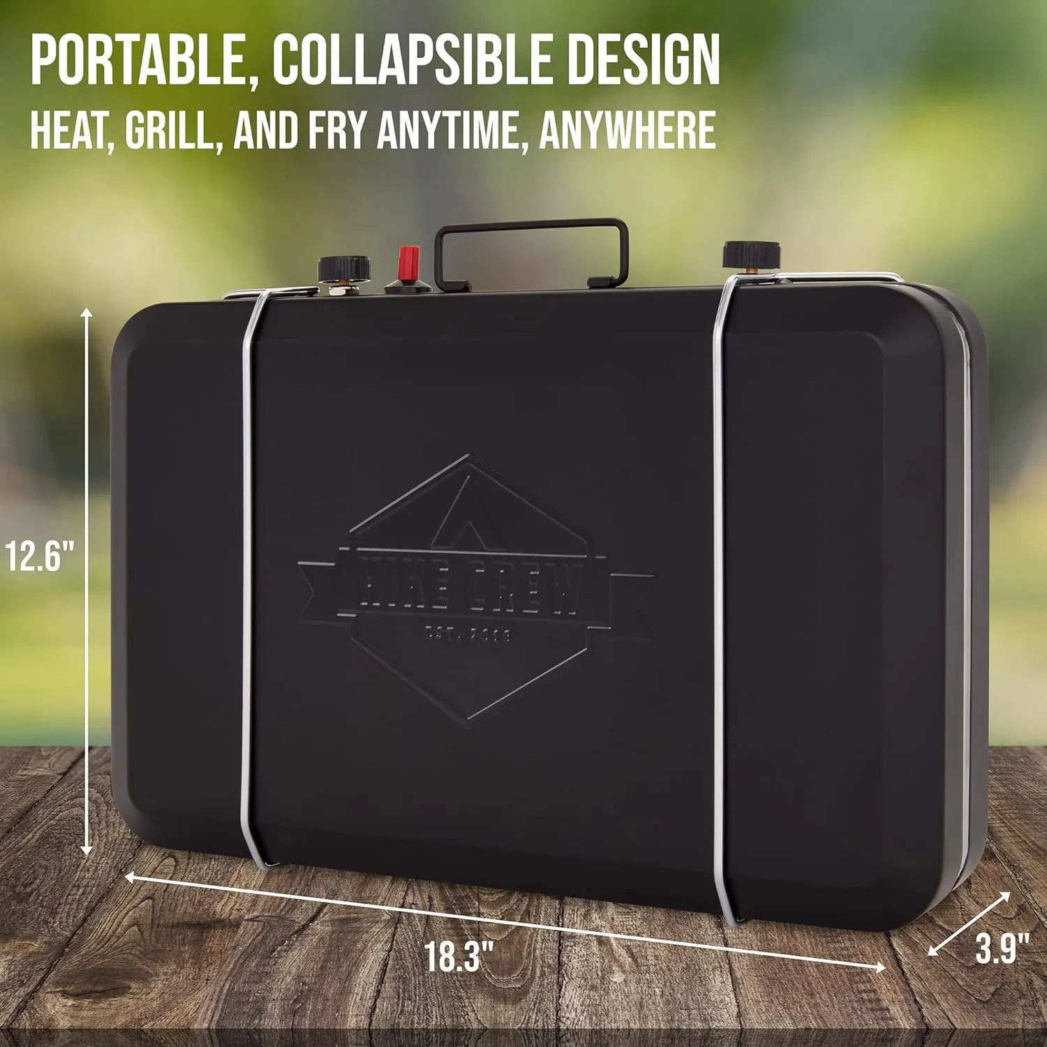 2 Burner Propane Stove, 20,000 BTU Portable Stove with Handle & Foldable Legs