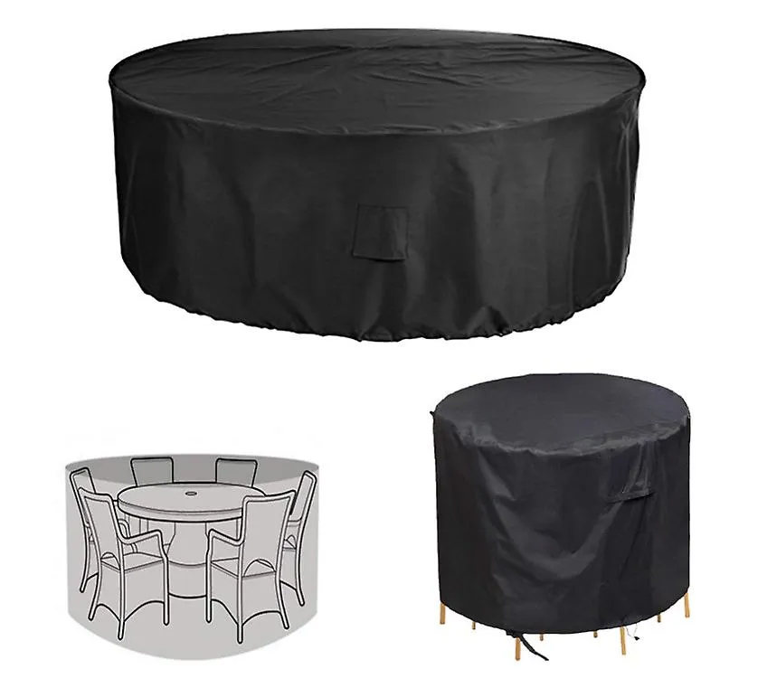 239*58cm Round furniture dustproof and waterproof cover, outdoor garden table furniture protective cover AZ22870
