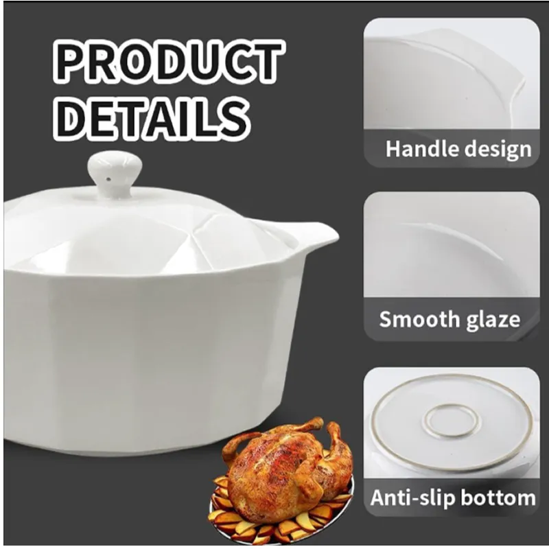 25Cm Ceramic Non-Stick Casserole Dish With Lid