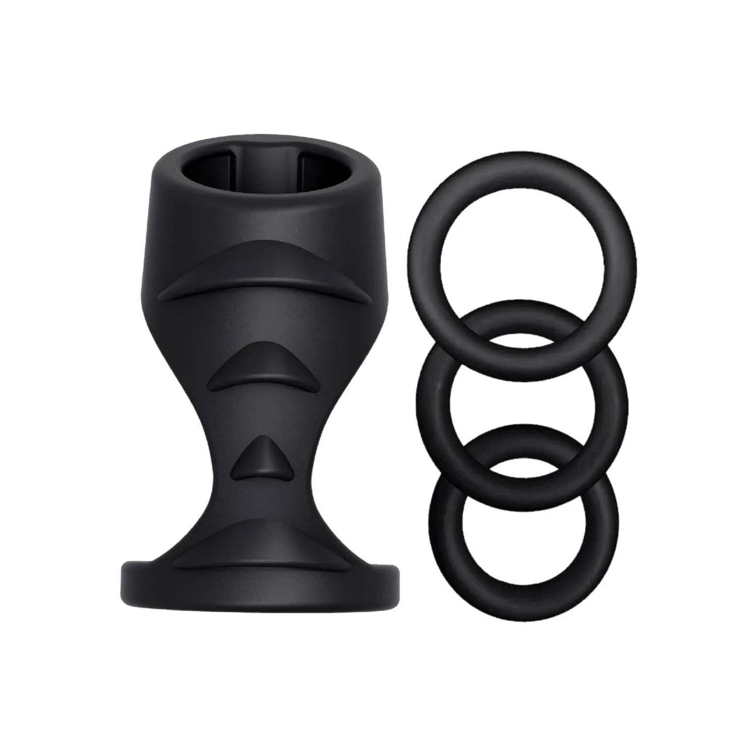 4-in-1 Silicone Cock Ring   Sheath Set