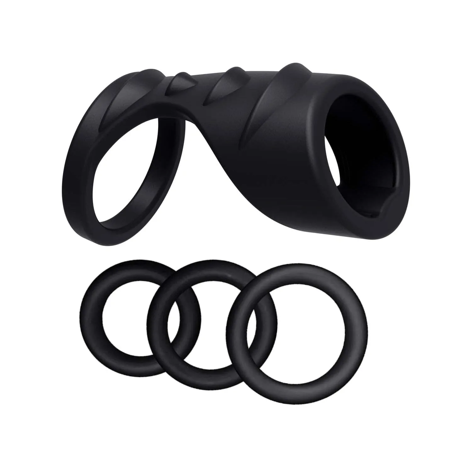 4-in-1 Silicone Cock Ring   Sheath Set