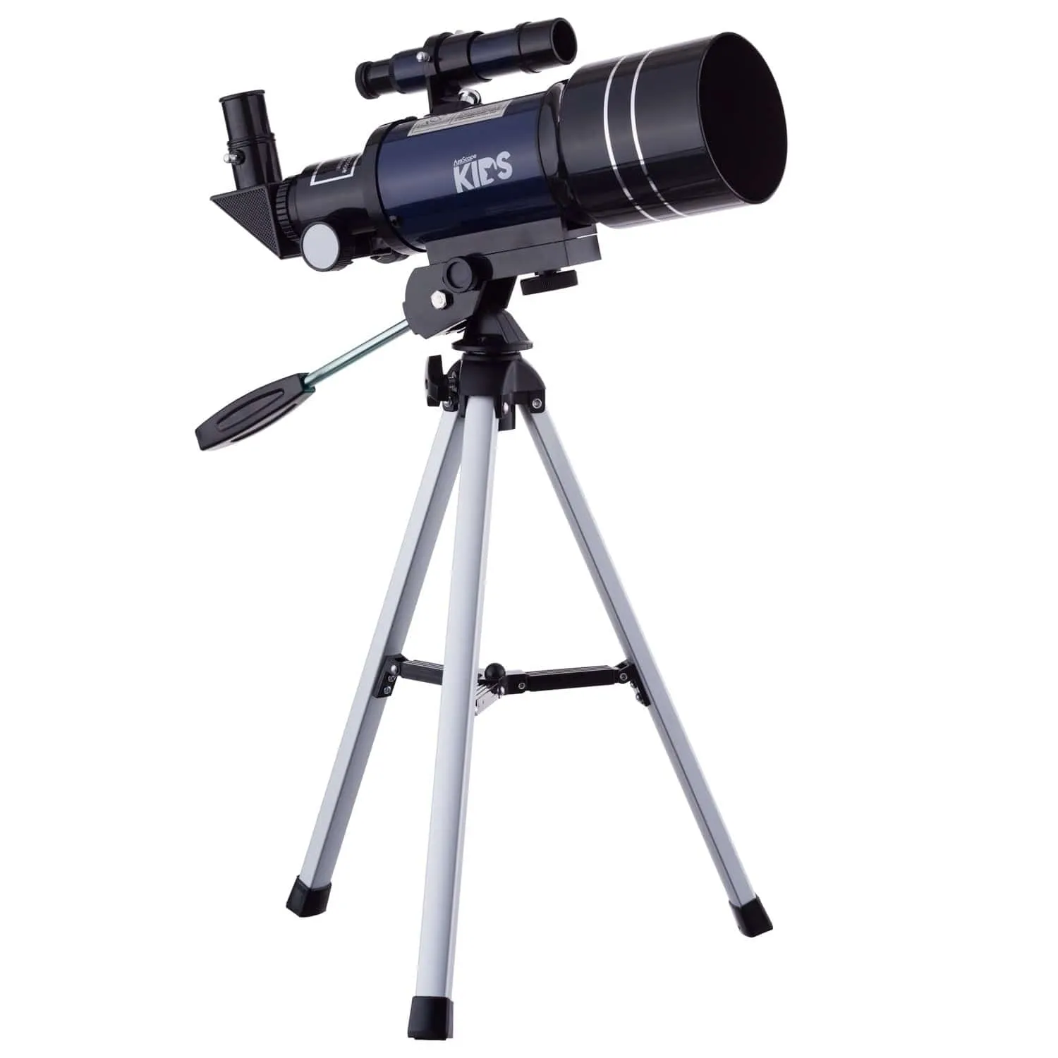 AmScope Kid's Telescope Beginner Astronomer Series featuring 15-150X 300x70mm Compact Telescope, Space-Themed Activity Kit, and more