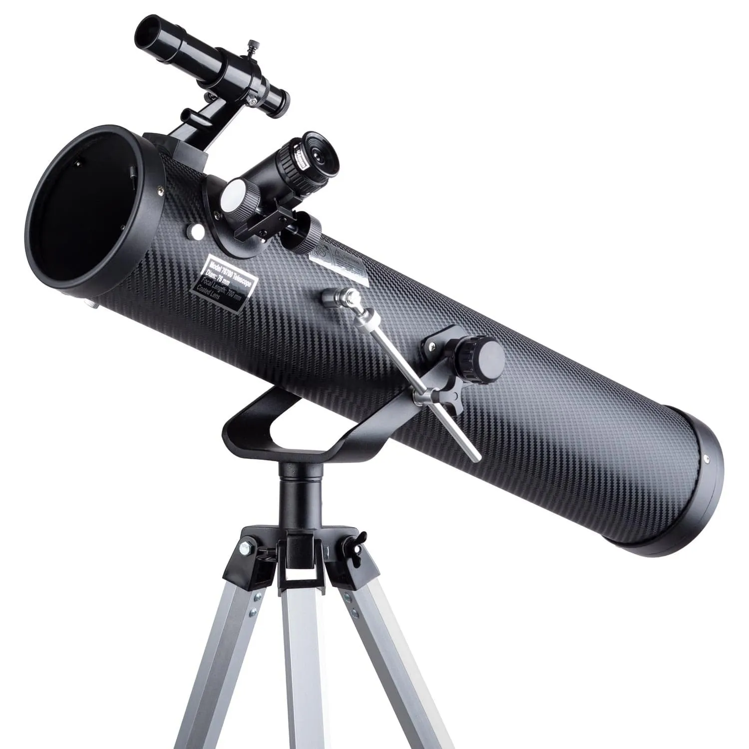 AmScope Kid's Telescope Beginner Astronomer Series featuring 35X-350X 76mm Reflector Telescope, Space-Themed Activity Kit, and more