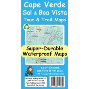 Cape Verde, Sal & Boa Vista Tour & Trail Super-Durable Maps
