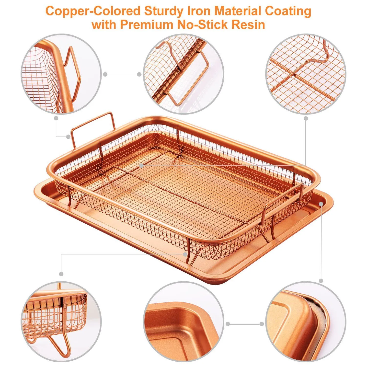 Crispy Tray Set Non Stick Grill Basket
