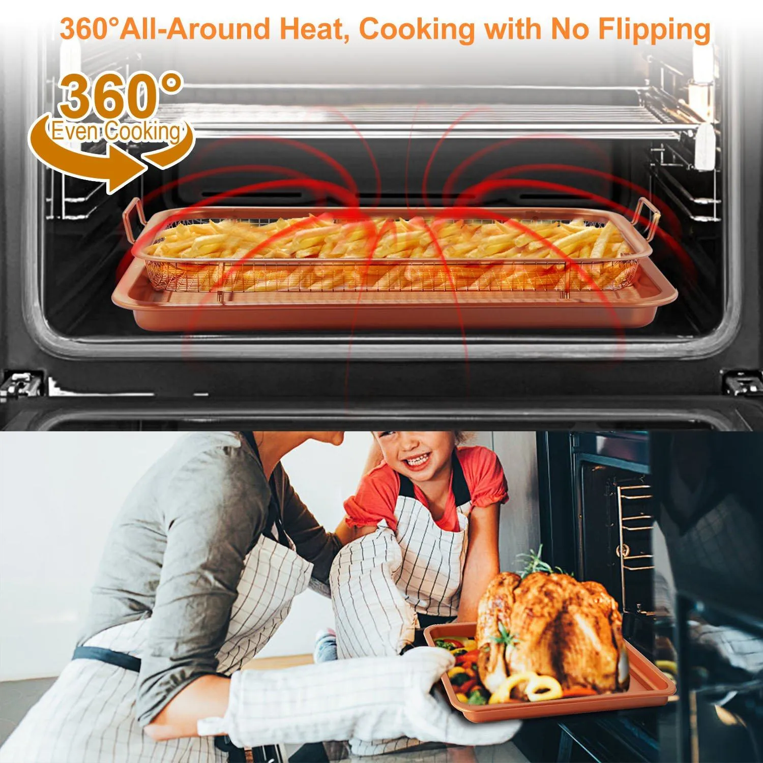 Crispy Tray Set Non Stick Grill Basket