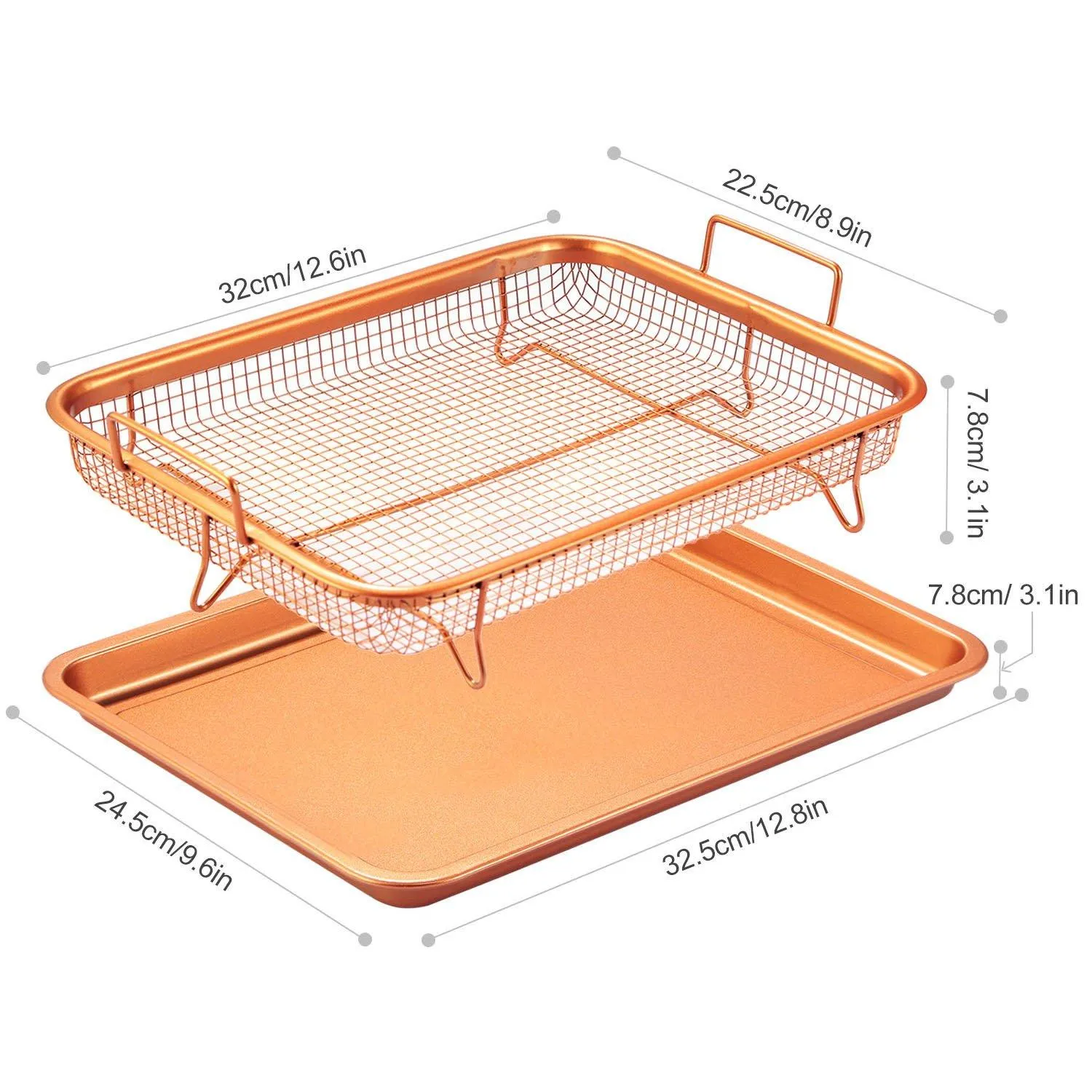 Crispy Tray Set Non Stick Grill Basket
