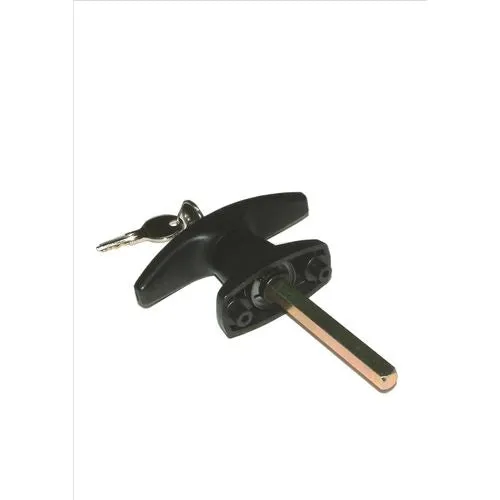 Door hardware Handle T Lockable Rear Fixing