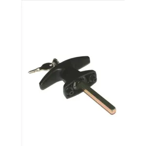 Door hardware Handle T Lockable Rear Fixing