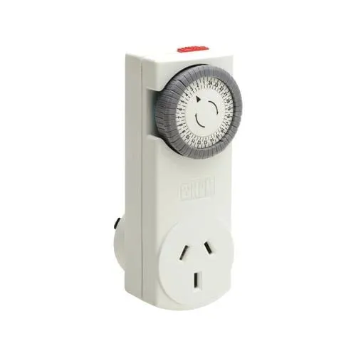 Electrical HPM Plug In Slimline Timer 24hr White D810SLIM