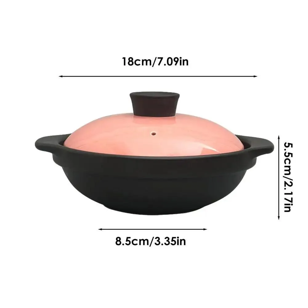 Elegant Ceramic Stew Pot with Comfortable Grip - Perfect Single Serving Cookware for Gourmet Cooking