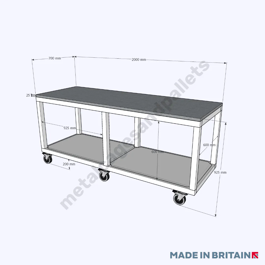 Engineering Workbench (Rectangular) 25mm Plate Top