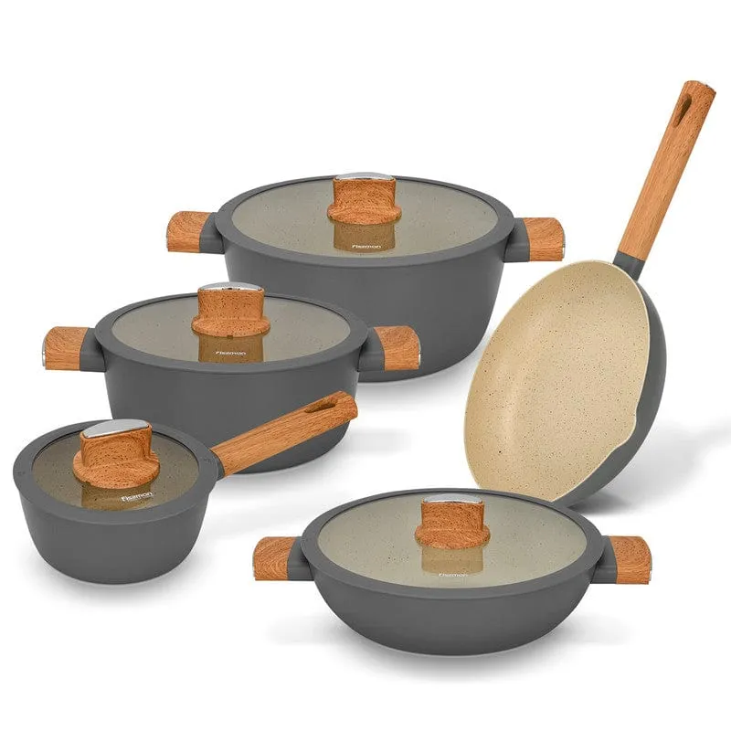 Fissman Cookware Set Aria 9 Pcs With Aluminium And Non Stick Coating