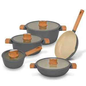 Fissman Cookware Set Aria 9 Pcs With Aluminium And Non Stick Coating