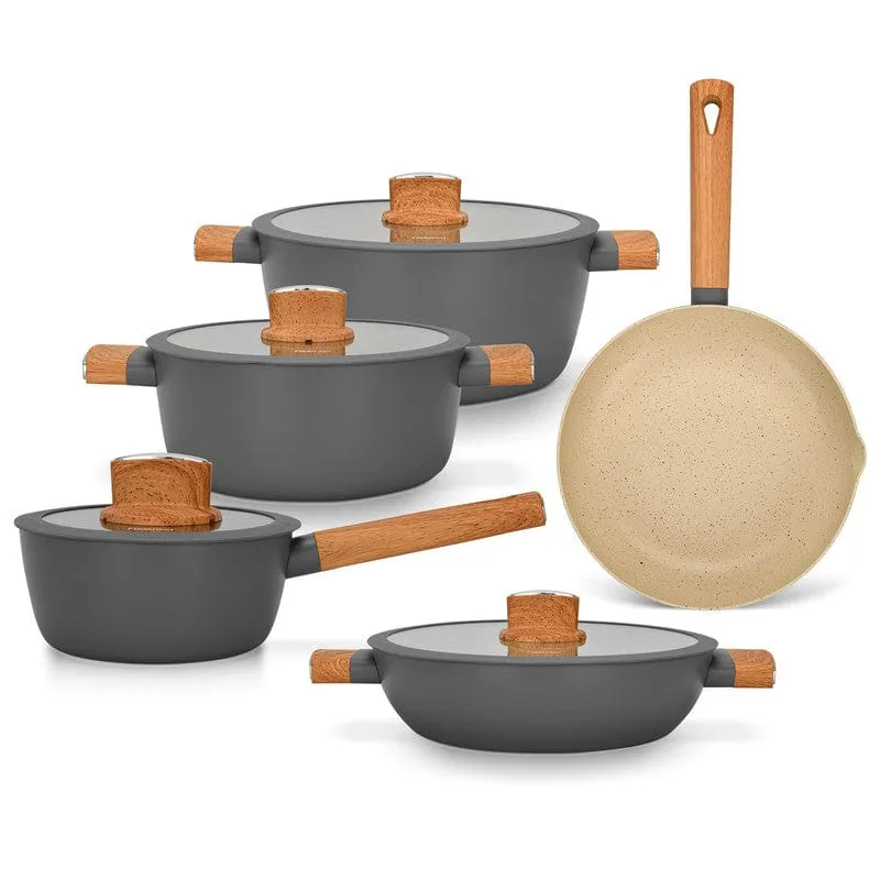 Fissman Cookware Set Aria 9 Pcs With Aluminium And Non Stick Coating
