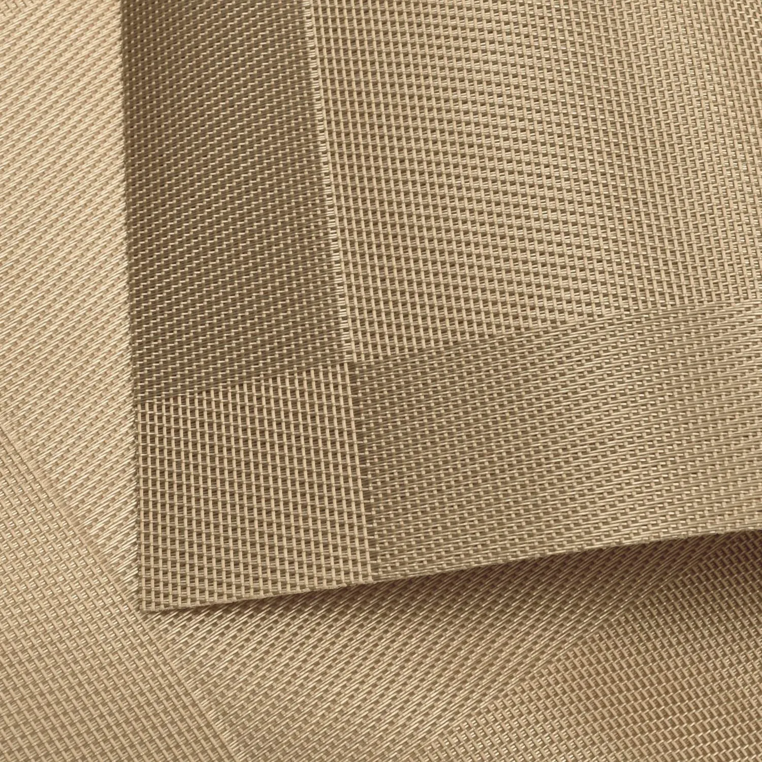 Heart Home Reversible Non-Slip Wipe Clean Heat Resistant PVC Placemats for Dining Table, Set of 6 (Light Brown)-50HH01307