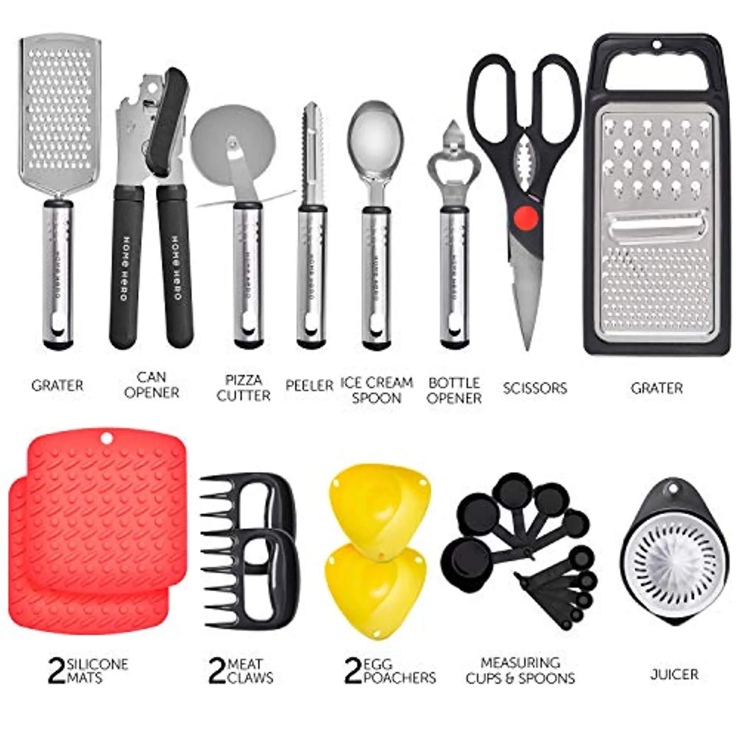 Kitchen Utensil Set Cooking Utensils Set - Nylon Kitchen Utensils Set Kitchen Tool Set 44 Pcs.