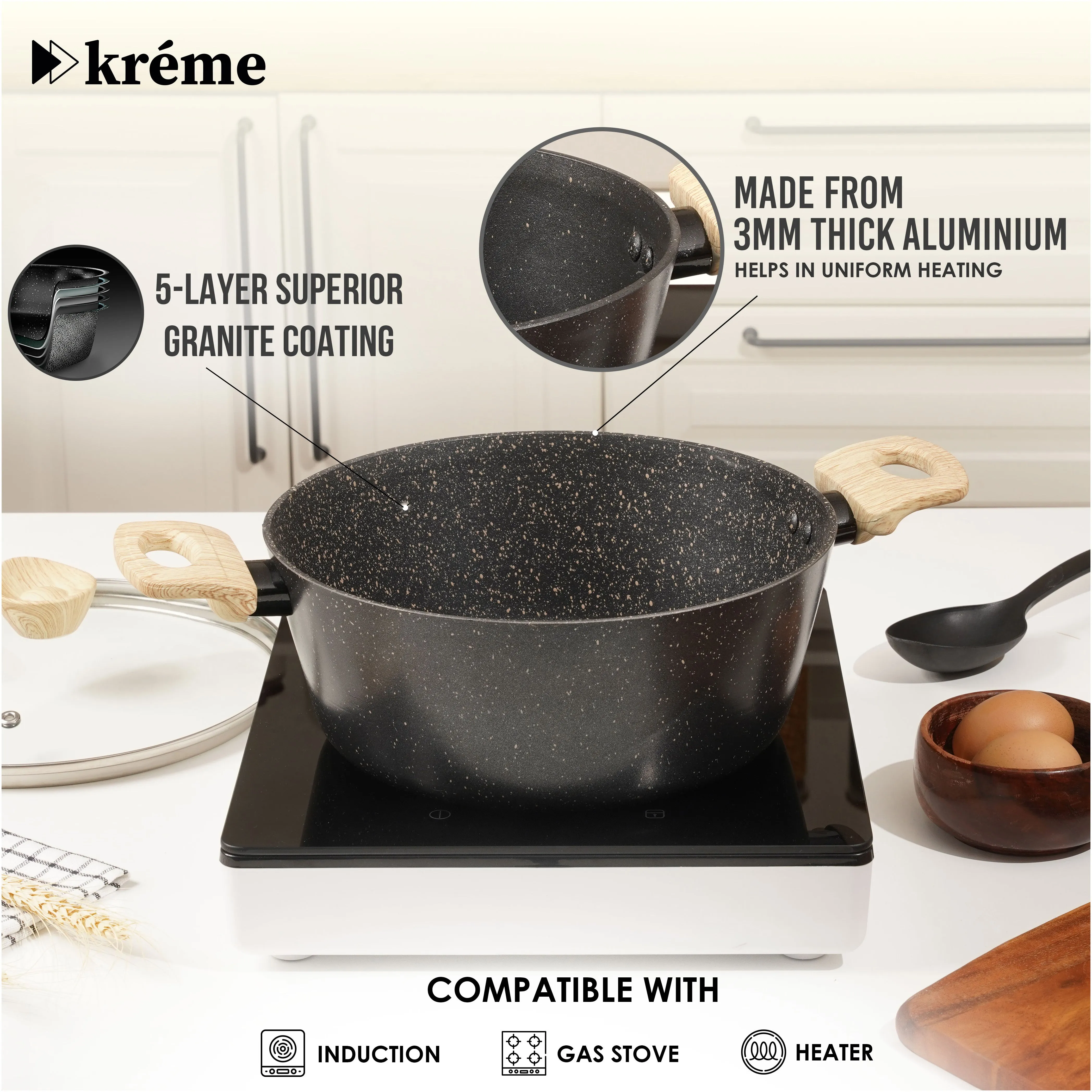 Kreme Venetia Cook and Serve Casserole Set of 2pcs