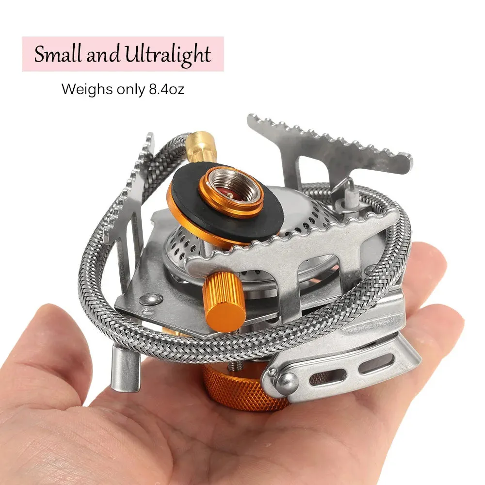 Lixada 3000W Outdoor Gas Stove Mini Camping Stove Burner Cooking Picnic Portable Foldable Furnace Lightweight Split Burner Stove