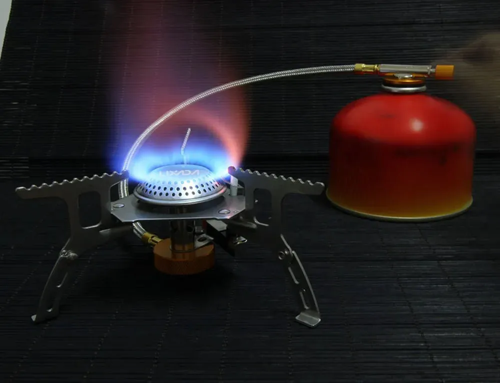 Lixada 3000W Outdoor Gas Stove Mini Camping Stove Burner Cooking Picnic Portable Foldable Furnace Lightweight Split Burner Stove