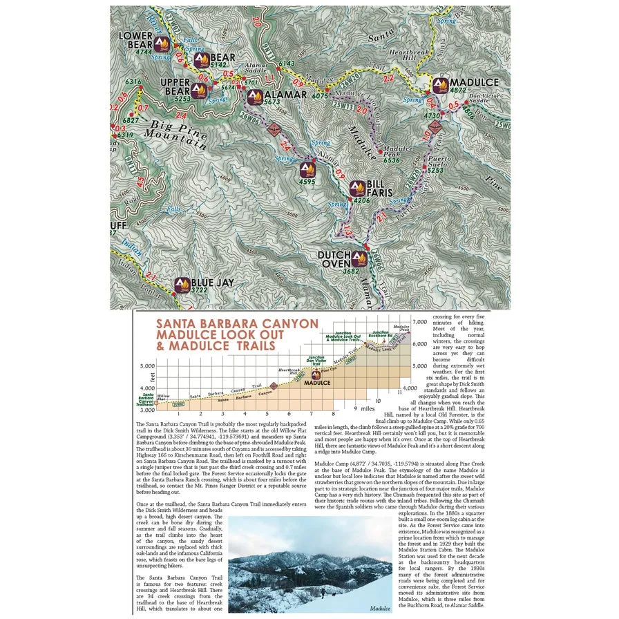 Matillija and Dick Smith Wilderness Map