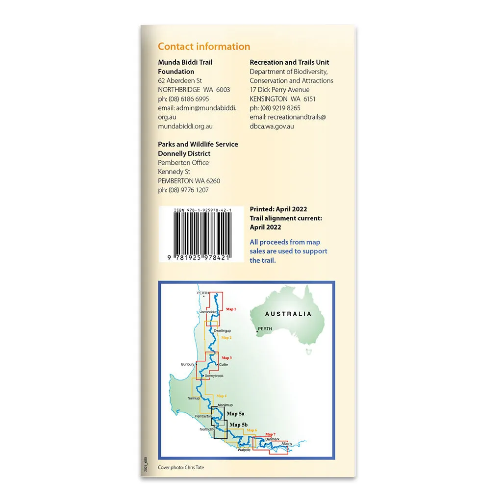 Munda Biddi Trail Map 5 - Waistcoat Road to Shannon River