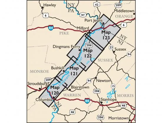 NYNJTC Delaware Water Gap & Kittatinny Trail Map - 8th Edition