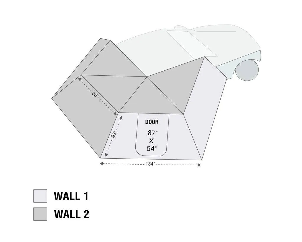 Overland Vehicle Systems Nomadic 270 LT Awning Wall 2 Passenger Side | Universal