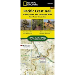 Pacific Crest Trail: Scodie, Piute, and Tehachapi Mountains Map [Walker Pass to Vasquez Rocks]