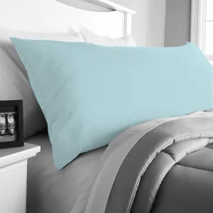 Premium Sky Blue Body Pillow Cover Super Soft Removable and Washable Standard Size Long Pillow cover 45 x140cm with Zipper Enclosure