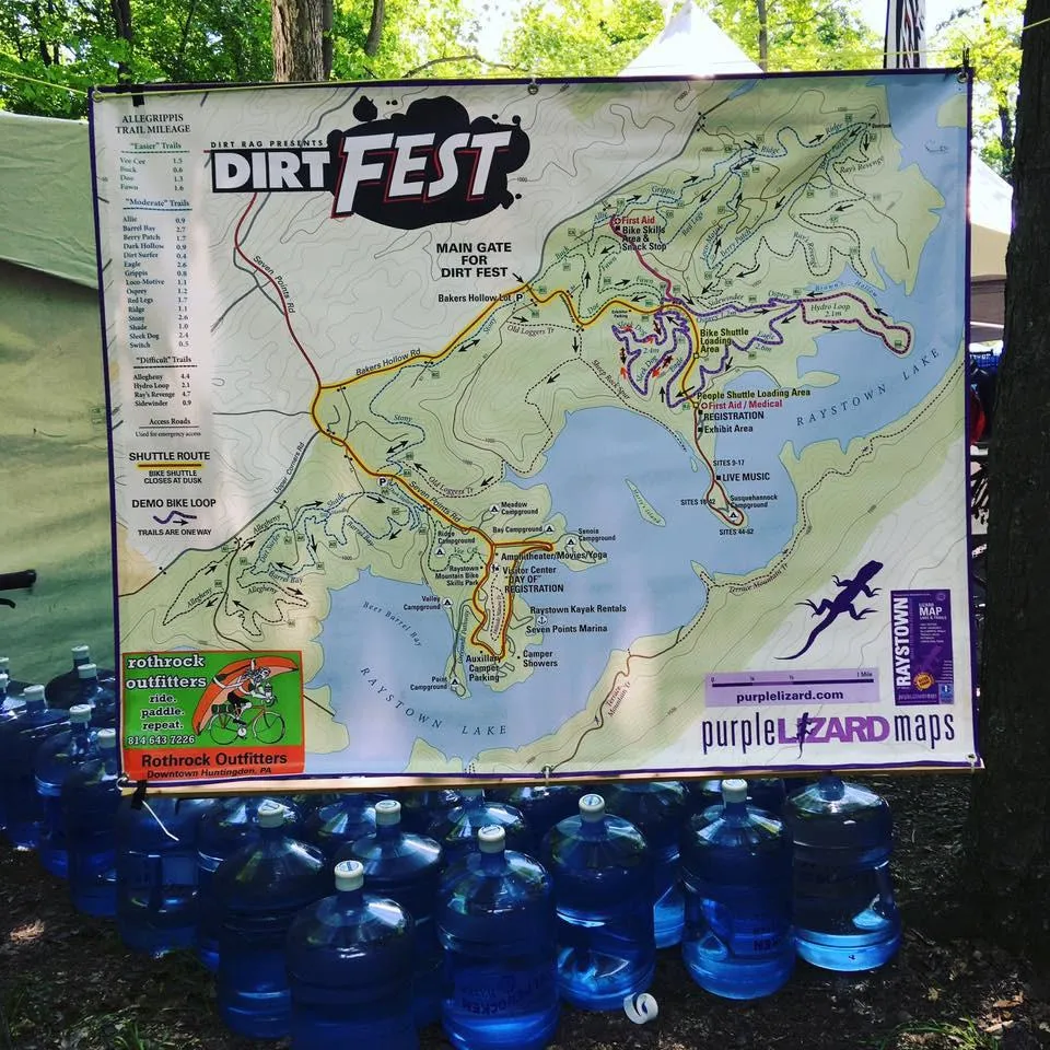 Purple Lizard Raystown Lizard Map