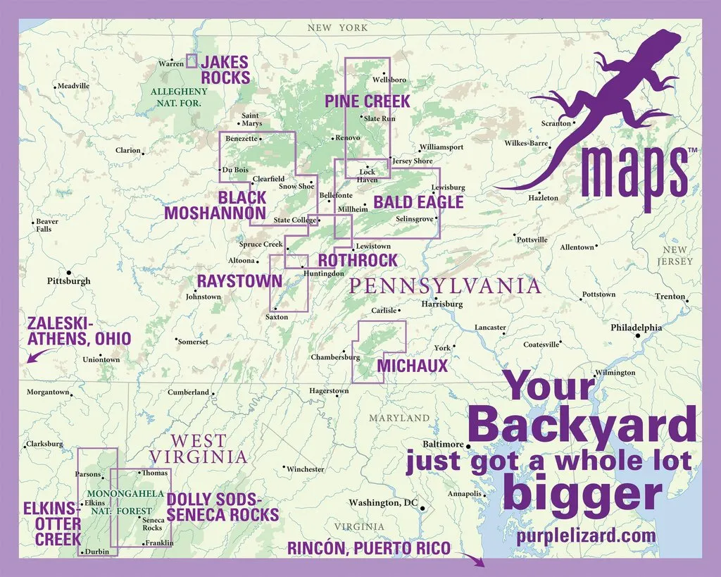 Purple Lizard Raystown Lizard Map