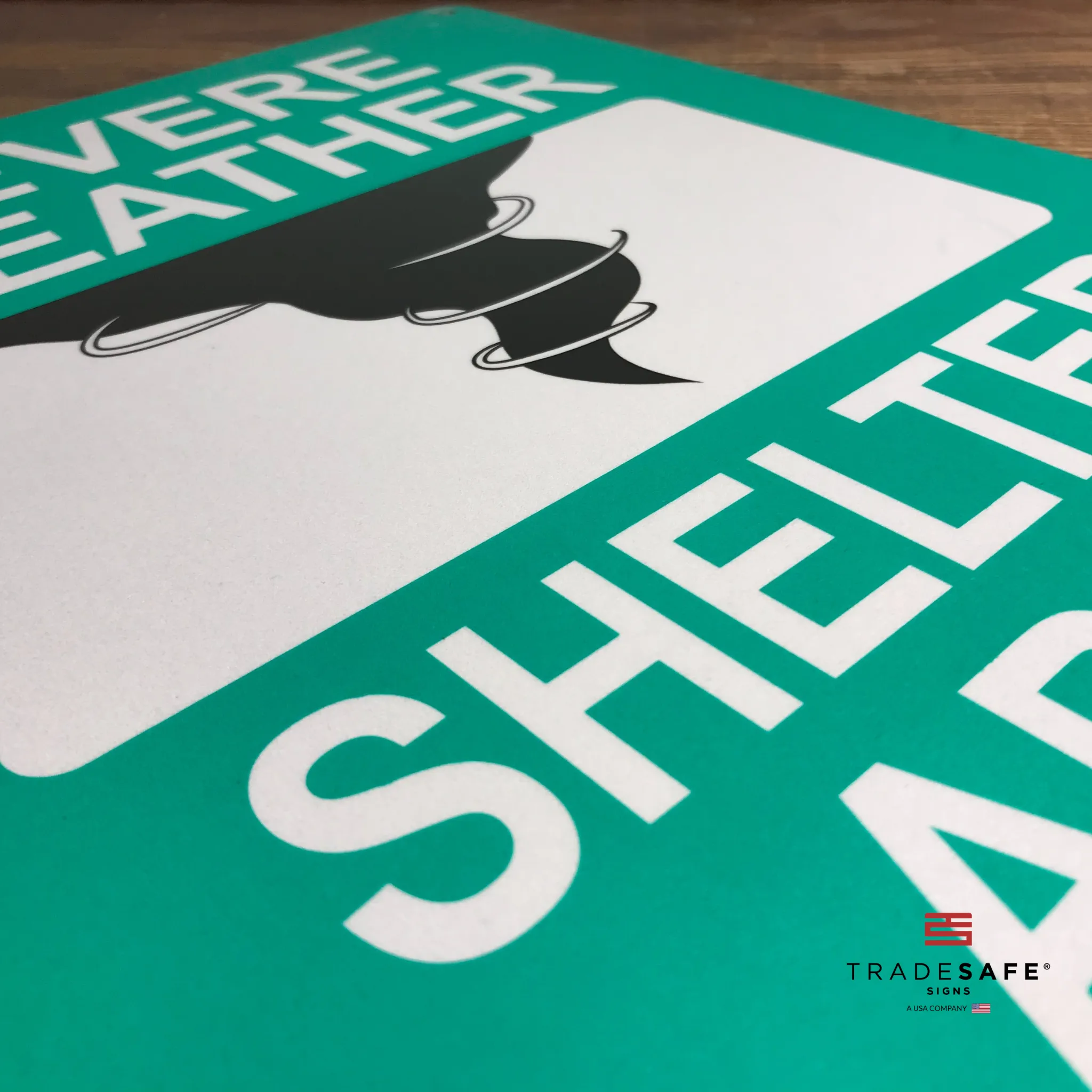 Severe Weather Shelter Area Aluminum Sign
