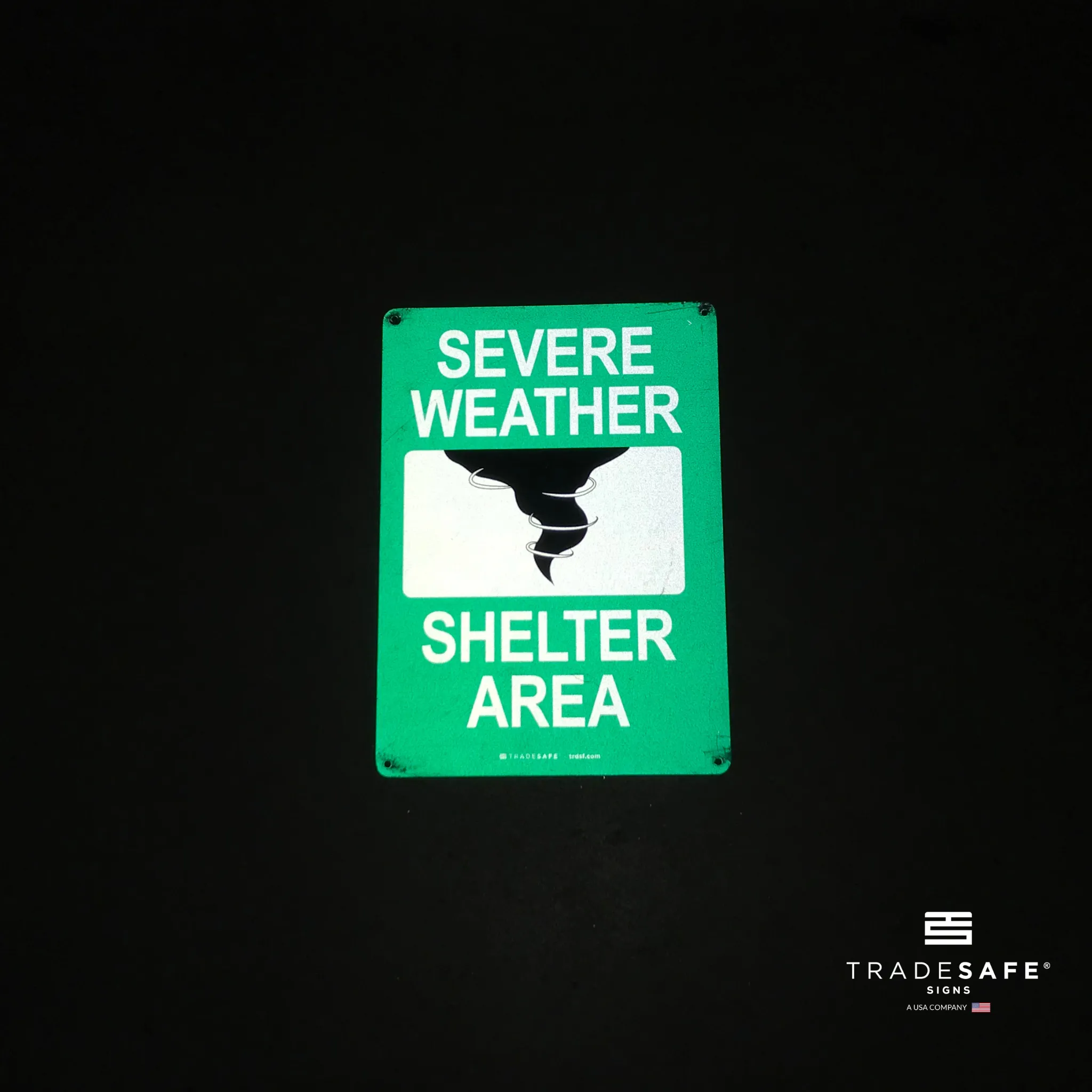 Severe Weather Shelter Area Aluminum Sign