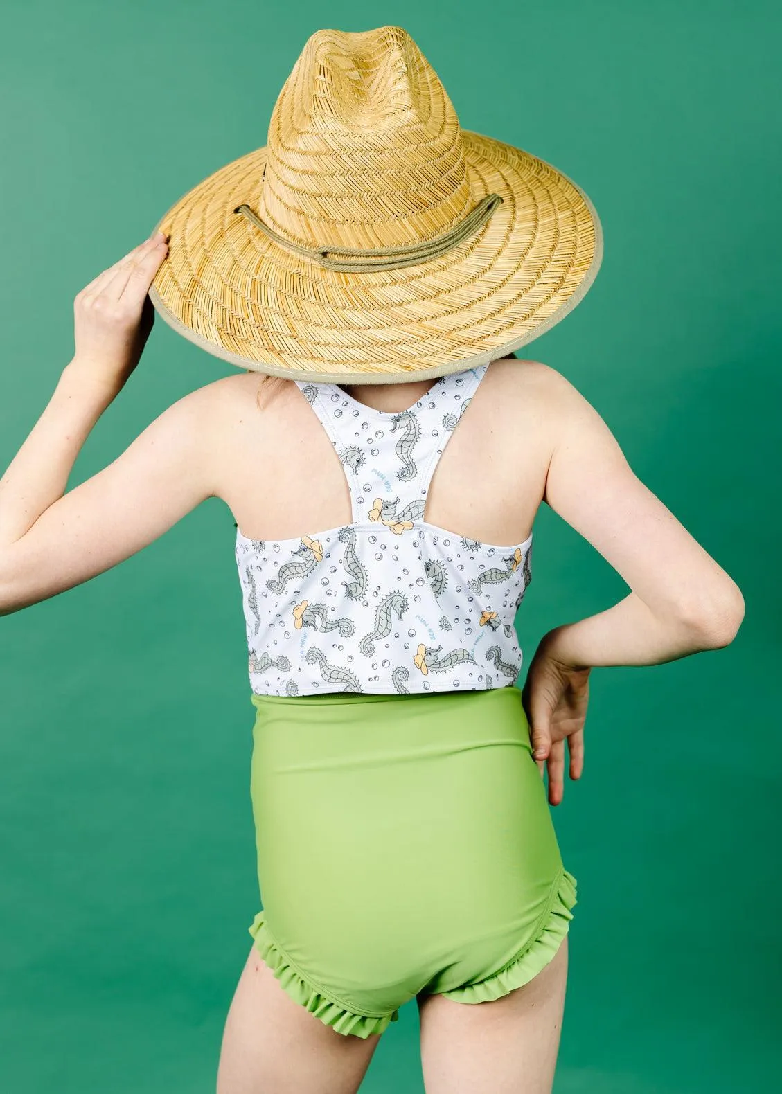 Sweet Pea Green | Youth All Ruffled Up Bottoms