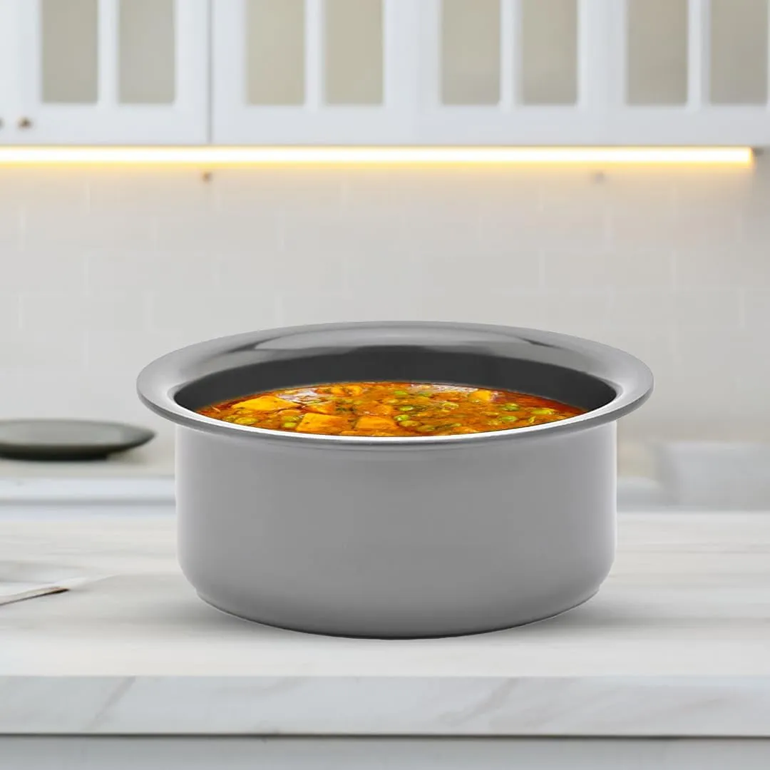 UMAI X Savya Home Hard Anodized Patila, Tope | Non-Stick & Non-Corrosive Hard Anodized Aluminium|Even Heat Distribution for Healthy Cooking|Metal Spoon Friendly Surface | 18cm, 2.3 liters